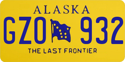 AK license plate GZO932