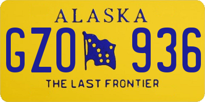 AK license plate GZO936