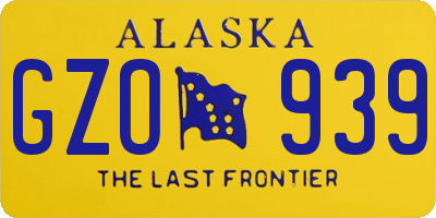 AK license plate GZO939