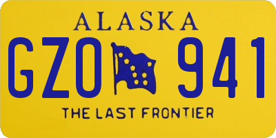 AK license plate GZO941