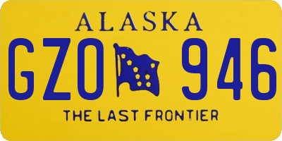 AK license plate GZO946