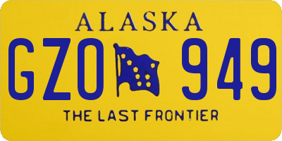 AK license plate GZO949