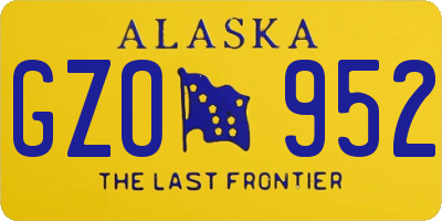 AK license plate GZO952
