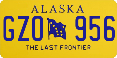 AK license plate GZO956