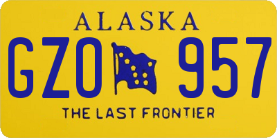 AK license plate GZO957