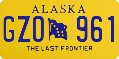 AK license plate GZO961