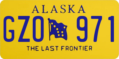 AK license plate GZO971