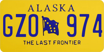 AK license plate GZO974