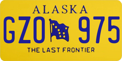 AK license plate GZO975