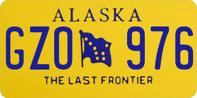 AK license plate GZO976