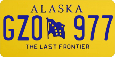 AK license plate GZO977