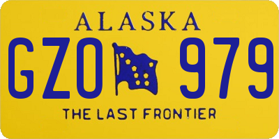 AK license plate GZO979