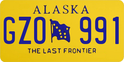 AK license plate GZO991