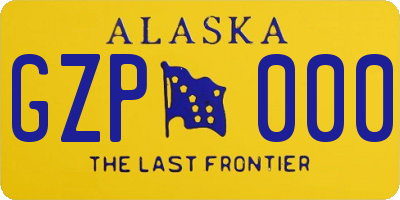 AK license plate GZP000