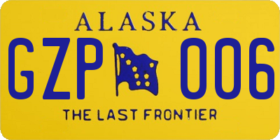 AK license plate GZP006