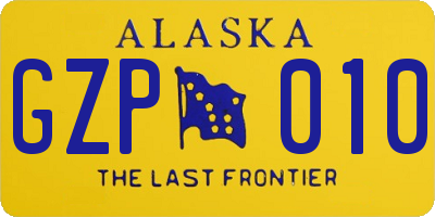 AK license plate GZP010