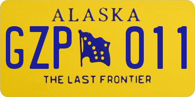 AK license plate GZP011