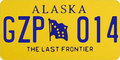 AK license plate GZP014