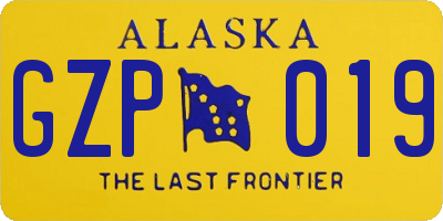 AK license plate GZP019