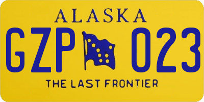 AK license plate GZP023