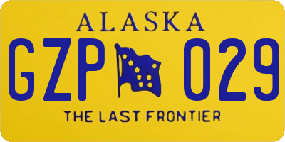 AK license plate GZP029