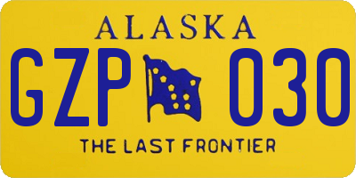 AK license plate GZP030