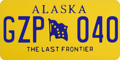 AK license plate GZP040