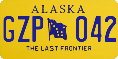 AK license plate GZP042