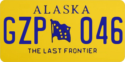 AK license plate GZP046