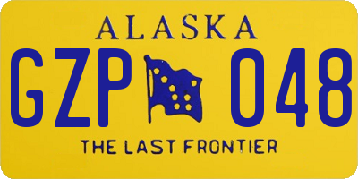 AK license plate GZP048