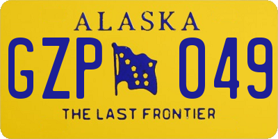 AK license plate GZP049