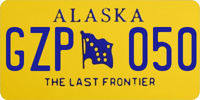AK license plate GZP050