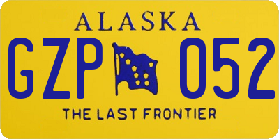 AK license plate GZP052