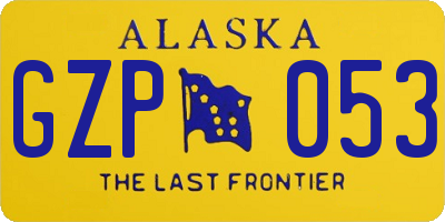 AK license plate GZP053