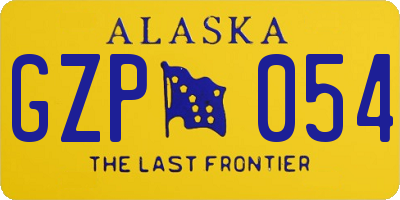 AK license plate GZP054
