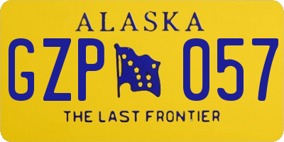 AK license plate GZP057
