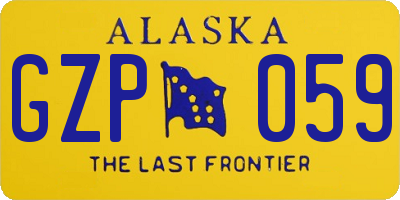 AK license plate GZP059