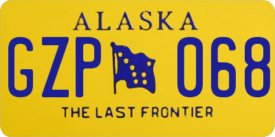 AK license plate GZP068