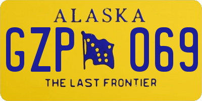 AK license plate GZP069