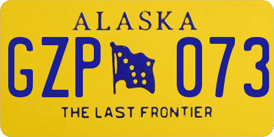 AK license plate GZP073