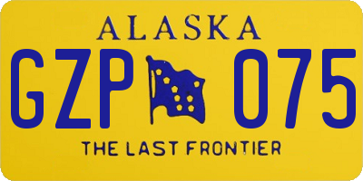 AK license plate GZP075
