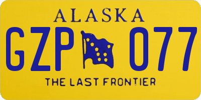 AK license plate GZP077