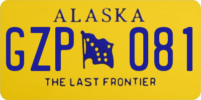 AK license plate GZP081