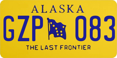 AK license plate GZP083