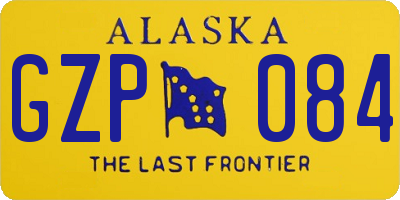 AK license plate GZP084