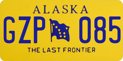 AK license plate GZP085