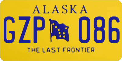 AK license plate GZP086