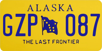 AK license plate GZP087