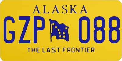 AK license plate GZP088