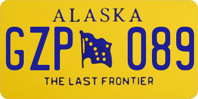 AK license plate GZP089